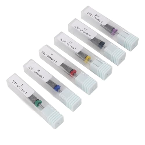 Set de 6 piezas de fresas de acero tungsteno para uñas miniatura 1