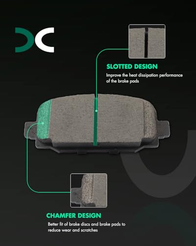Image of SCITOO D2081-9317 Disc Brake Pads Sets Rear Ceramic Brake Pads w /Hardware | 2017 For Jeep For Compass 2.0L,2017-2022 For Compass 2.4L