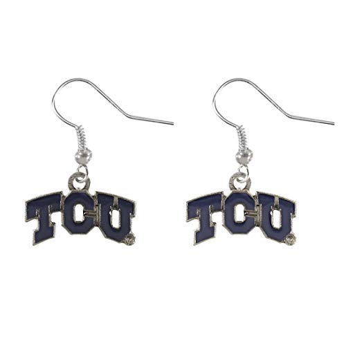 NCAA TCU Horned Frogs Logo Dangler Earrings