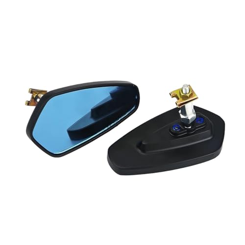 Rétroviseurs Moto XMAX Anti-Vibration Miroir Bleu Aluminium CNC Paire