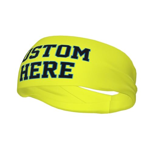 Image of Custom Sports Headband Custom Sweatband Bandana Add Your Image Logo Text Number. Bulk Custom Men Or Women Moisture Wicking Ventilate Elastic Headband