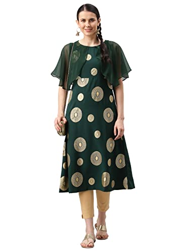 Image of ALC Creation Women's Crepe Printed A-Line Kurti