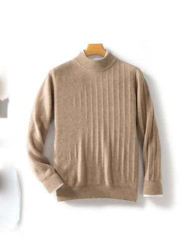 Men's Mock Neck Basic Cashmere Sweater Soft Comfort Smart Casual Pullover 100 Percent Merino Wool3