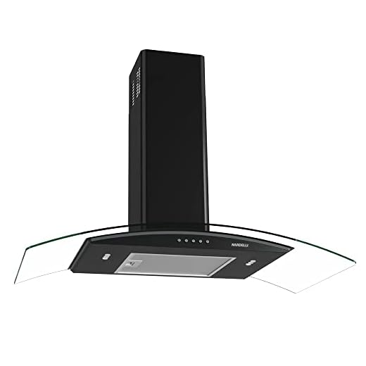 3 - Coifa Nardelli de Parede Clean Vidro Curvo Black 90cm