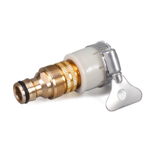 Tubo de cocina atornillado 3 en 1 conector de grifo adaptador adaptador de junta de tubo herramienta de riego de jardín