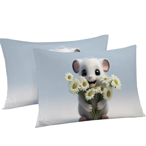 Housse de Couette 160x200 Hamster Facile à Enfiler avec son Zip Pratique