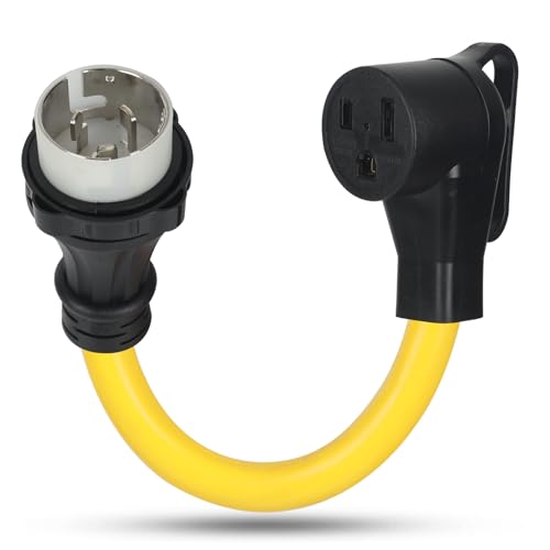 NEMA SS2-50P to 6-50R Welder Adapter Cord, ZDHQLHJ 50Amp Locking Twist SS2-50 Male Plug to 6-50 Female Receptacle, Shore Power Welder Plasma Cutter Adapter