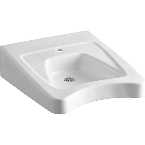 Kohler K-12638-0 Wheelchair Lavatory Wall Mount Single Bowl Sink White