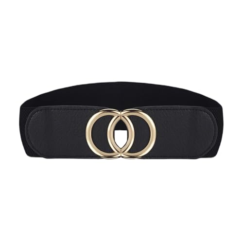 Alyxiavia Cintura da donna elastica in vita 70 cm, vestito da donna, jeans e pantaloni, cintura da donna con fibbia dorata