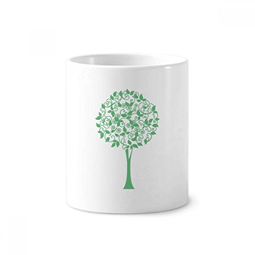 Porte-brosse à dents en céramique arbre vert : gobelet design 350ml pour votre salle de bain