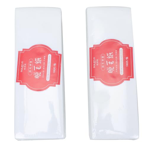 ERINGOGO Bandas Depilatorias de Cera Blancas 200 Piezas Papel Depilatorio Corporal para Depilación Eficaz Flexibles y Resistentes Ideales para Eliminar Vello Brazos Piernas y Rostro