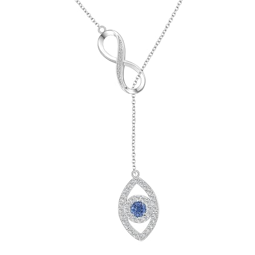 Evil Eye Infinity Necklace for Women Adjustable Y Necklace Jewelry Gift for Women - Main Image