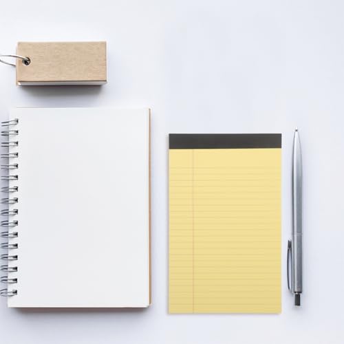 Blocs-notes à grands carreaux avec papier jaune haute qualité détachable - 4
