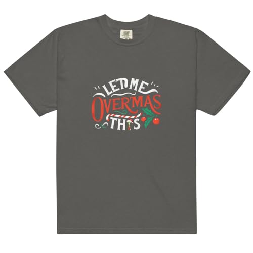 T-shirt épais unisexe Let me Overthink Xmas en coton poivre taille XXL