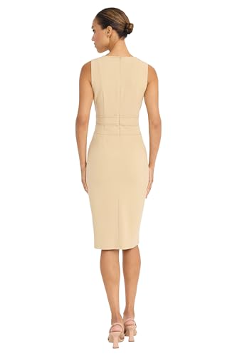Maggy London Women's Sleeveless Sheath Architectural Seaming-Professional Wear-Business Casual Dress3