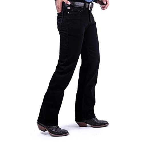 ICY DENVER Men's Straight Rigid JH001 Boot Cut Jeans Black (as1, Waist_Inseam, Numeric_40, Numeric_32)