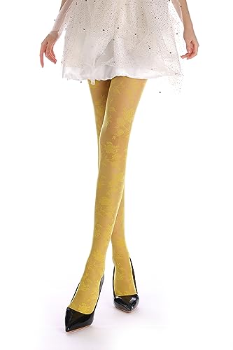 Image of Sahabowi Women Tights, Female Sheer High Waist Pantyhose, Vintage Control Top Stockings
