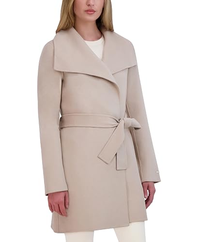 TAHARI Women's Peacoat Wool Blend Lapel Collar Trench Coat2