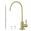 KES RO Faucet Water Filter Faucet Non-Air-Gap Drinking Water Beverage Faucet for Reverse Osmosis Systems Water Filtration System 304 Stainless Steel Brushed Gold, Z504CLF-BZ