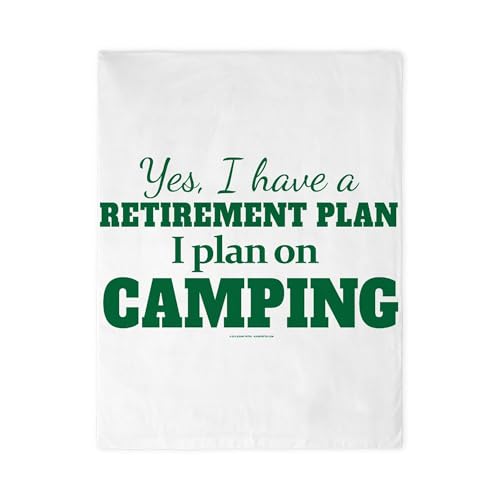 CafePress Camping Retirement Plan Twin Duvet Cover, Printed Comforter Cover, Unique Bedding,