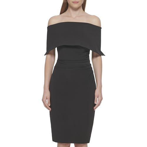 Vince Camuto Women's Sleeveless Off Shoulder Cocktail Midi Dress