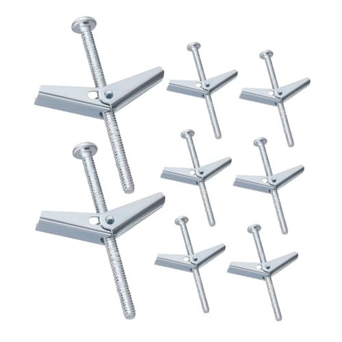 SUPVOX 30 Sets Heavy Duty Drywall Anchors Kit with Toggle Bolts and Wing Nuts Nuts Bolts Combination for Secure Mounting of Heavy Items in Home Renovation and Office Setup