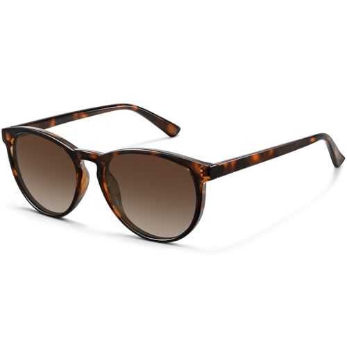 Classic Round Polarized Sunglasses for Women Retro Shades Trendy Vintage Sun Glasses FZN825