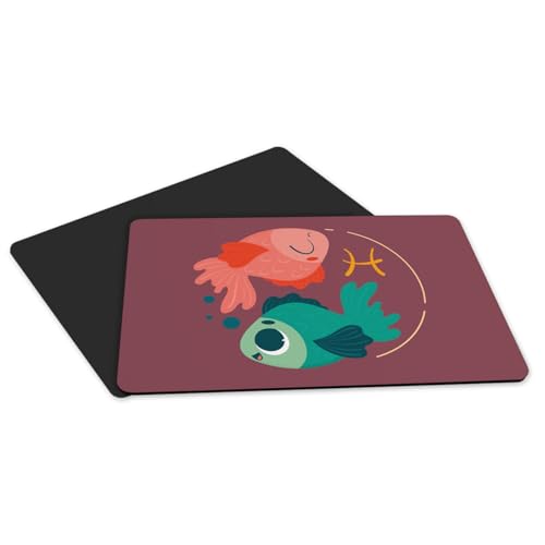 Sets de table signe astrologique Poissons rouge le cadeau idéal pour passionnés de zodiaque - 5