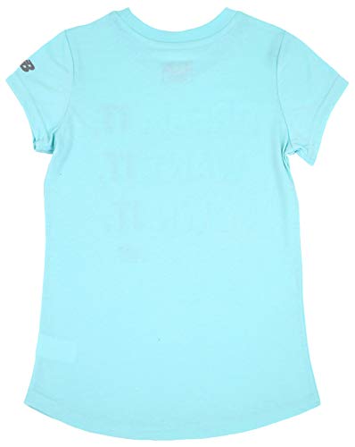 New Balance Girl's Short Sleeve Graphic Tees, Blue, 52