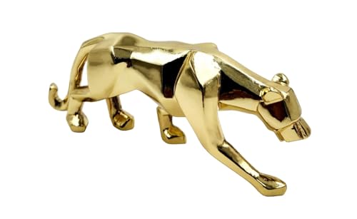 Image of ARNAVIRA 24K Gold Plated Panther Statue for office & Home Decor, Gifting Showpiece, office Desk Decor (24K Gold, Panther)