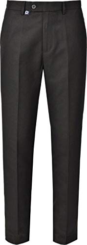 Pantalon d'école garçon anti-tache téflon noir avec taille ajustable
