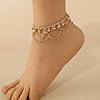 Aneneiceera Bracelet De Cheville Boho Avec Clochettes Pendantes En Or Bracelet De Cheville À Pompon Indien Gitan Avec Chaîne Pour Les Pieds Bijoux Pour Femmes (doré) #1