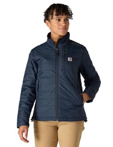 Carhartt Women's Rain Defender Relaxed Fit Lightweight Insulated Jacket, navy, S