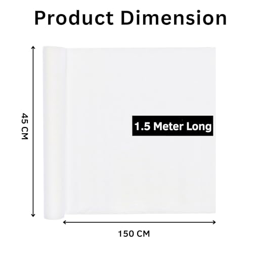 Image of Hian White EVA Food Grade Anti-Slip Shelf Liner 150x40 CM - Diamond Texture, Washable & Waterproof Drawer, Cabinet & Fridge Mat | Non-Slip Kitchen Shelf & Table Protector