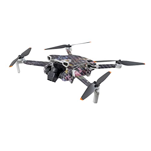 Image of MightySkins Carbon Fiber Skin Compatible with DJI Mini 3 - Midnight Blossom | Protective, Durable Textured Carbon Fiber Finish | Easy to Apply