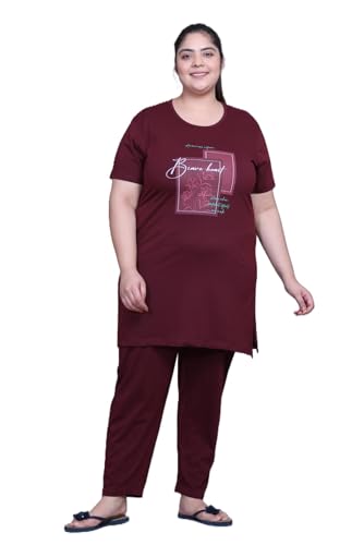 Image of RYSH Women's Printed Cotton Plus Size Longline T-Shirt with Pockets | Cotton fabric - soft longline T-shirt with easy plus-size fit