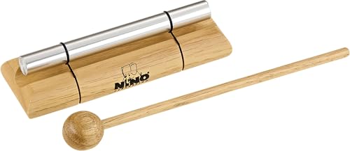 Nino Percussion Energy Chimes Musikinstrument Klein inklusive Schlägel für Kinder ab 3 Jahren Holz und Aluminium Natur (NINO579S)