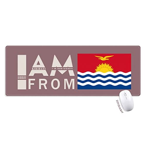 je suis de kiribati tapis de souris large cousues bords mat étendu game bureau