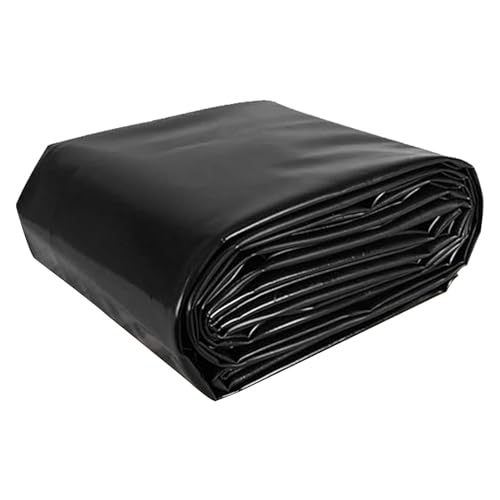 Membrane de bassin anti-fuite bâche noire en PEHD 8 mil flexible pour réparer ou créer un étang