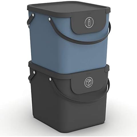 Rotho Albula 2er-Set Mülltrennungssystem 40l Cover