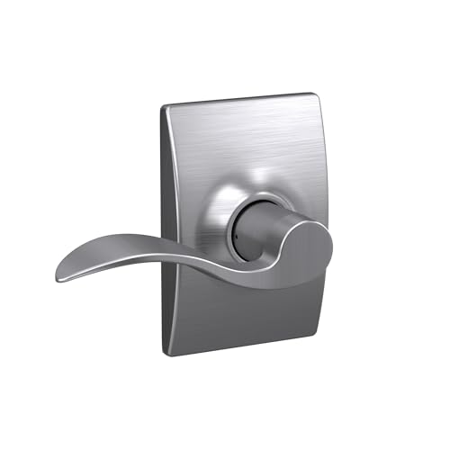 Image of SCHLAGE Century Trim with Accent Hall and Closet Lever, Satin Chrome (F10 ACC 626 CEN)
