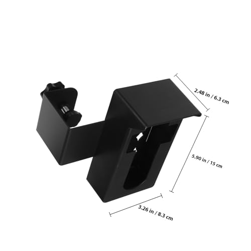 Soporte antirrobo para timbre sin perforación en ABS metal negro, 1 Set 2
