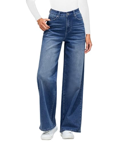 Roskiky Skinny Jeans Damen High Waist Capri Jeans Damen Stoffhose...