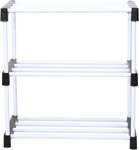 Image of Book Shelf, Bookshelf for Home Library, Multipurpose Portable, Unbreakable Material, 3 Layer - Black