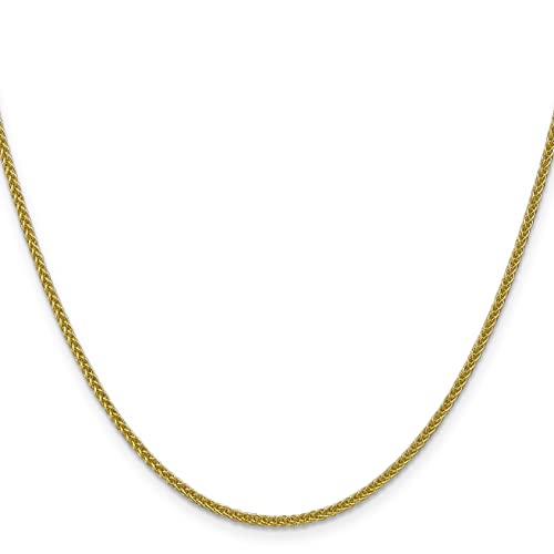 IceCarats 14K Solid Yellow Gold 2mm 3 Wire Spiga Wheat Link Chain Necklace 24 inch -  ICE CARATS, icecarats-16459459723315