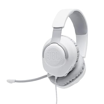 Headset Gamer JBL Quantum 100 Over Ear Branco - JBLQUANTUM100WHTAM