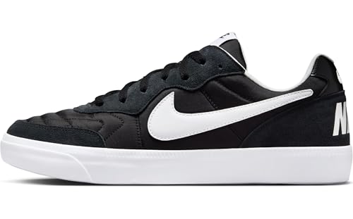 NIKE NSW Tiempo Trainer, Sneaker Hombre, Black/White-Gum Med Brown, 43 EU