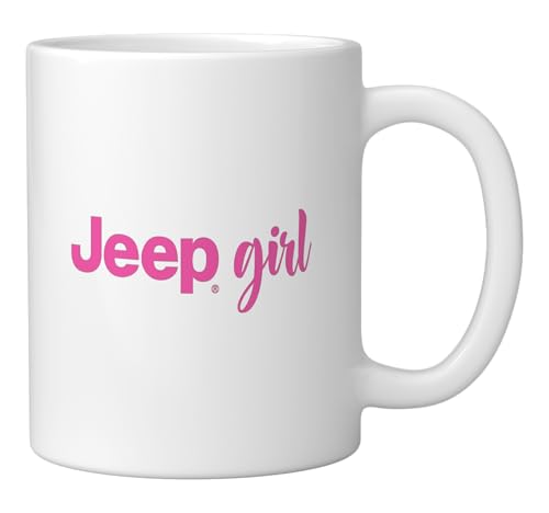Taza de cerámica Jeep Girl blanca miniatura 2