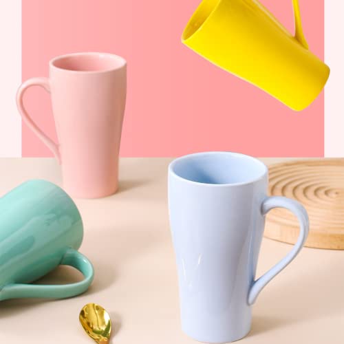 Taza de cerámica azul claro 500ml con colador y tapa miniatura 2