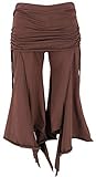 Size:S/M (38) Ausgefallene Pixi Schlaghose mit kurzem Rock und weitem Bein
